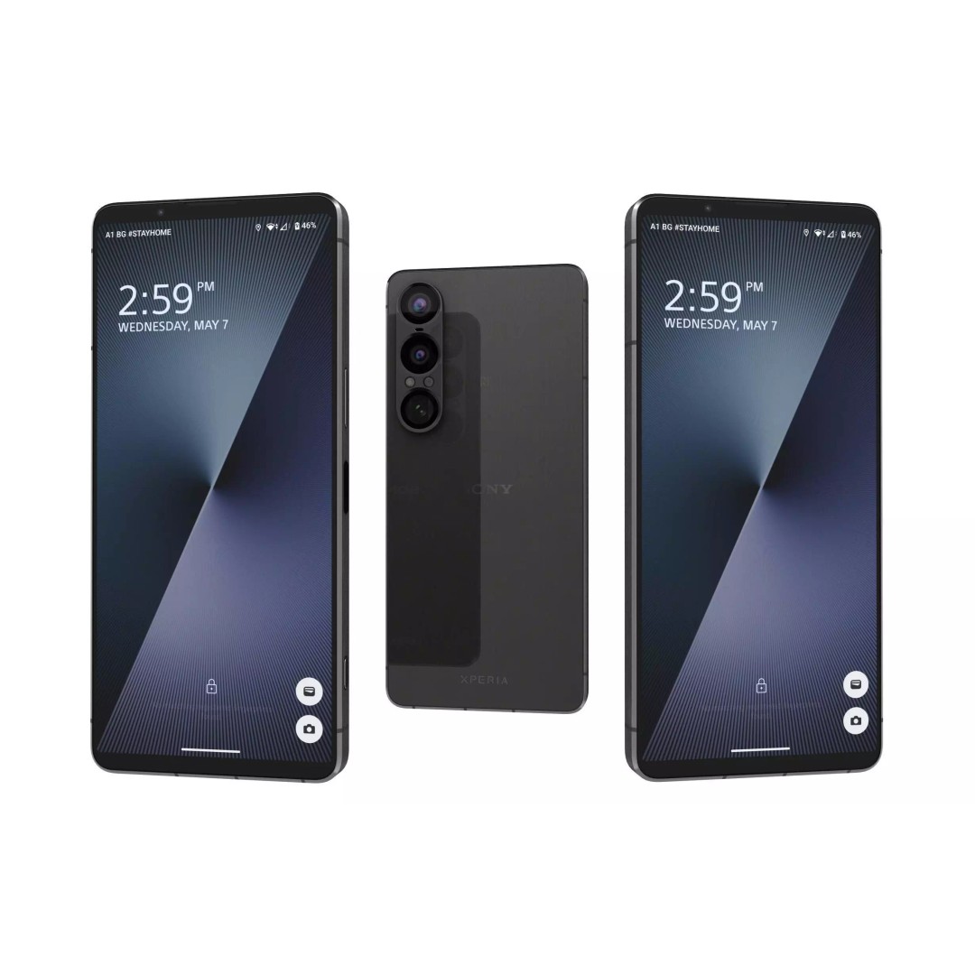 Sony Xperia 1 VII Slate Black 3D Model – High Poly PBR Asset, FBX - View 2