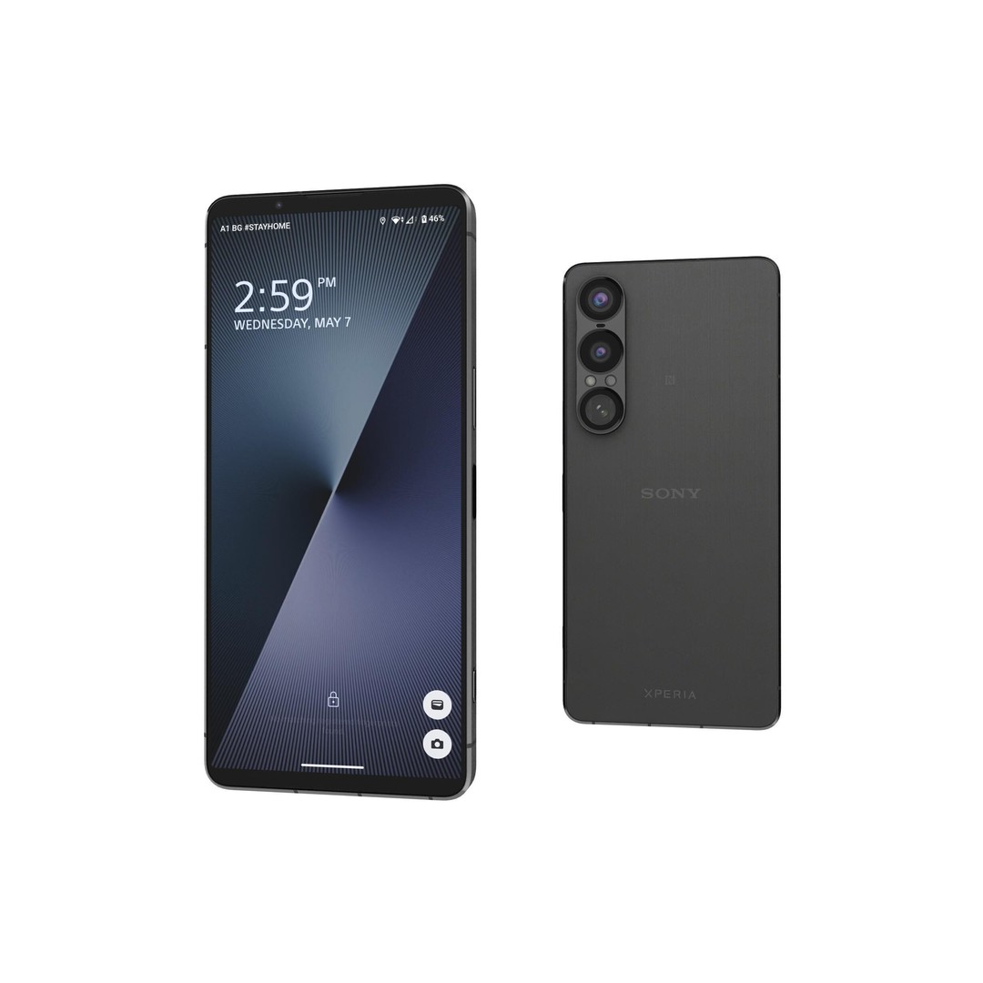 Sony Xperia 1 VII Slate Black 3D Model – High Poly PBR Asset, FBX - View 7