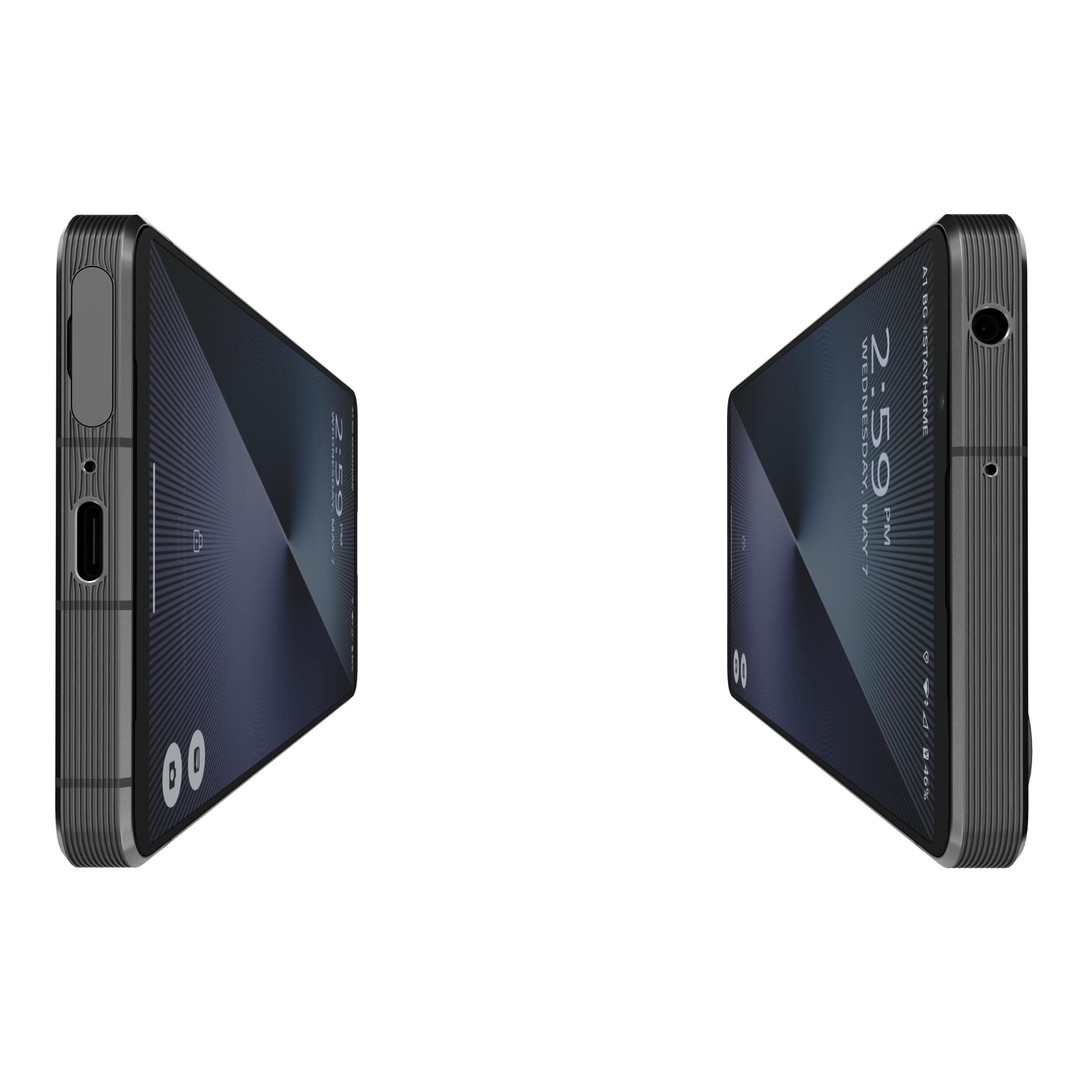 Sony Xperia 1 VII Slate Black 3D Model – High Poly PBR Asset, FBX - View 9