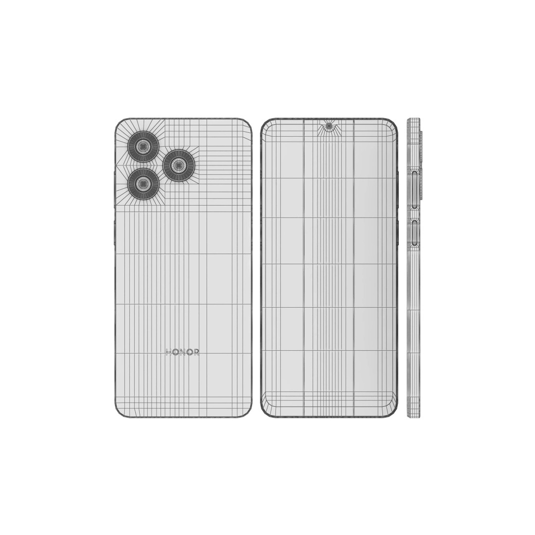 Honor X5d Blue 3D Model – High Poly Mobile Phone with Textures - View 18