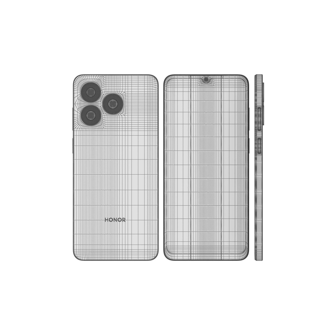 Honor X5d Blue 3D Model – High Poly Mobile Phone with Textures - View 19