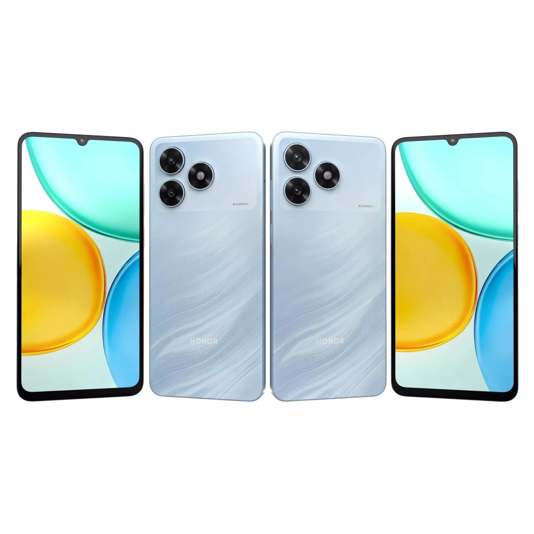 Honor X5d Blue 3D Model – High Poly Mobile Phone with Textures - View 5