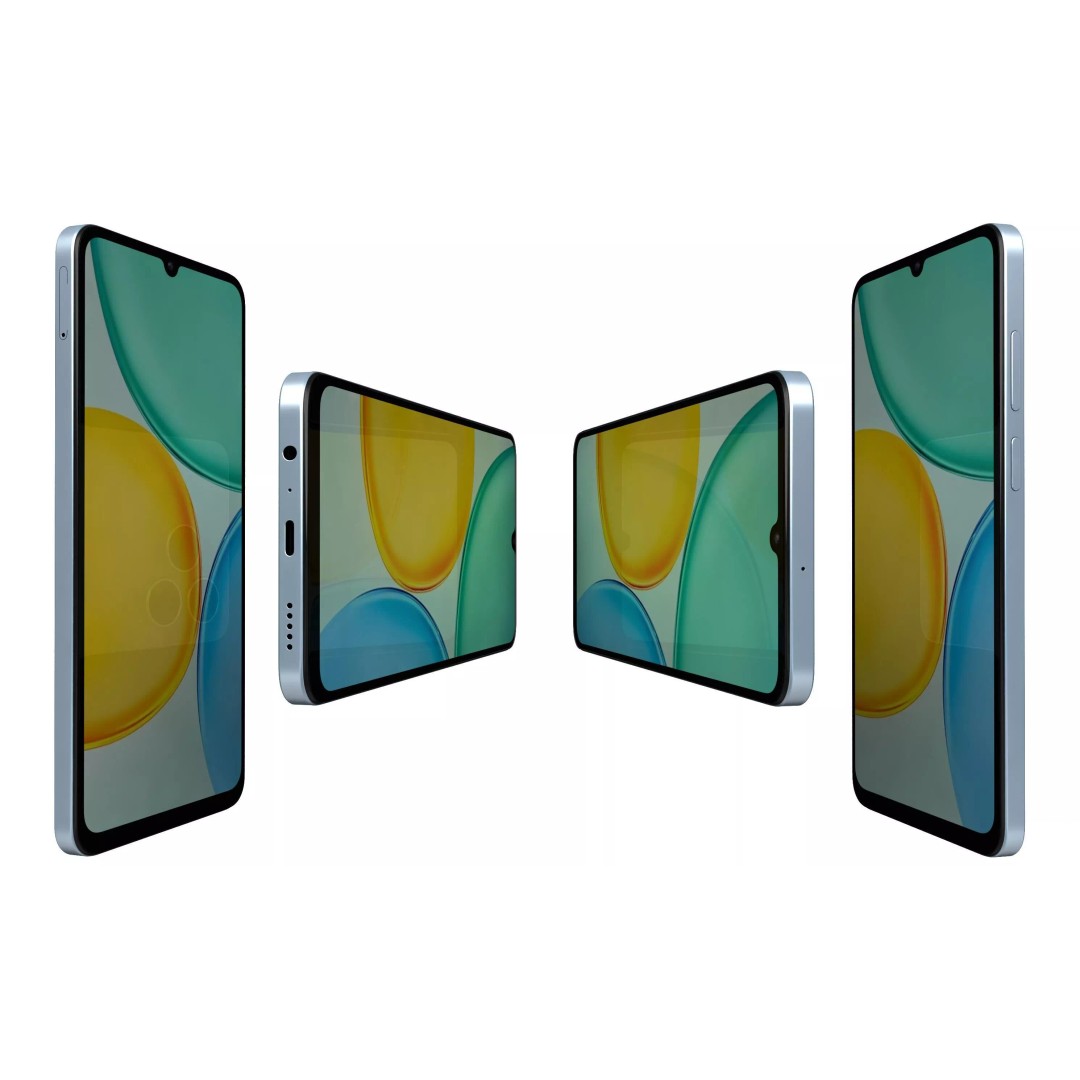 Honor X5d Blue 3D Model – High Poly Mobile Phone with Textures - View 8