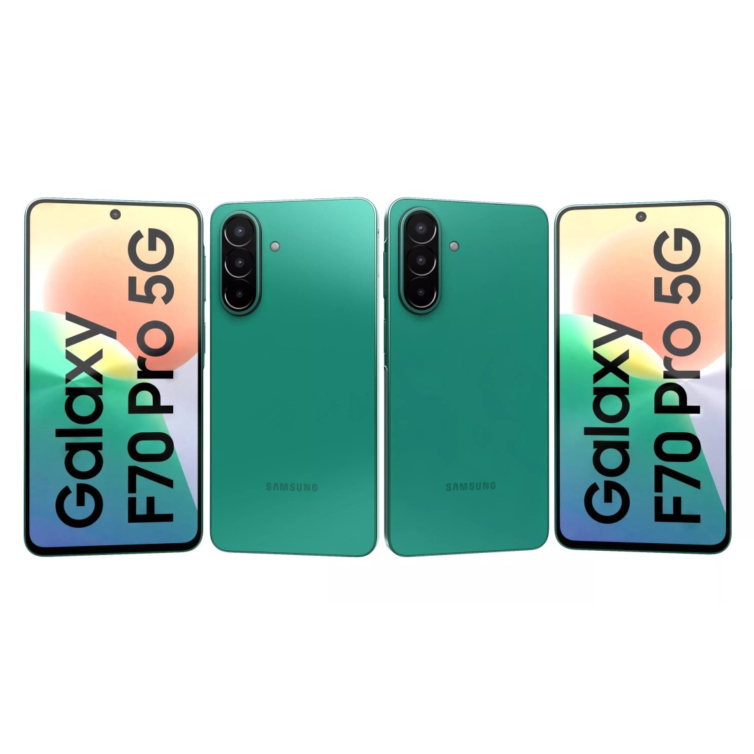 Samsung Galaxy F70 Pro Green 3D Model – High Poly Game Asset, 3DS Max - View 2