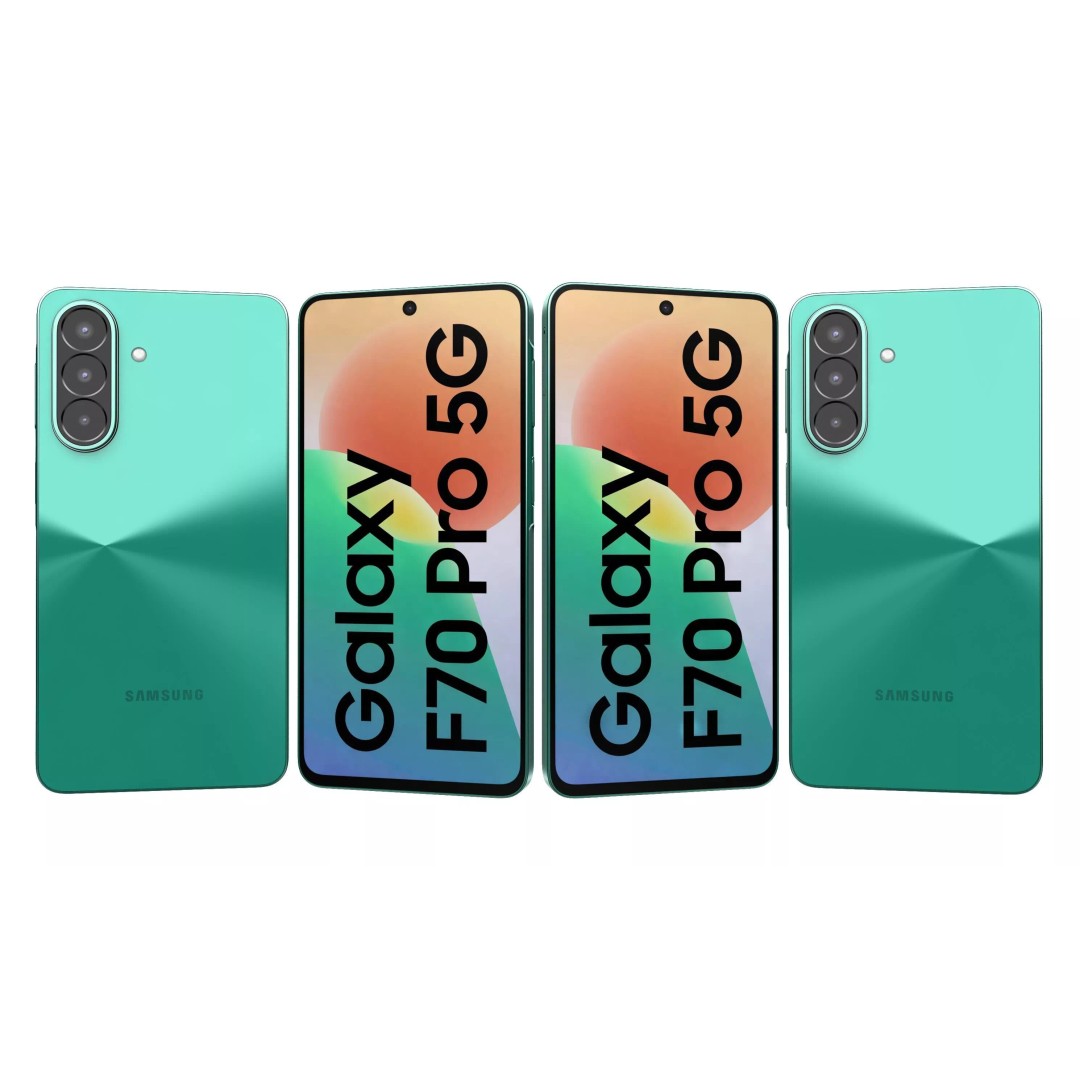 Samsung Galaxy F70 Pro Green 3D Model – High Poly Game Asset, 3DS Max - View 4