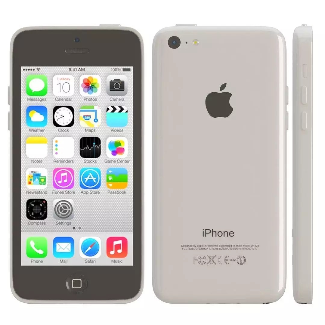 Apple iPhone 5c White 3D Model – High Poly PBR Asset, FBX, OBJ - View 2