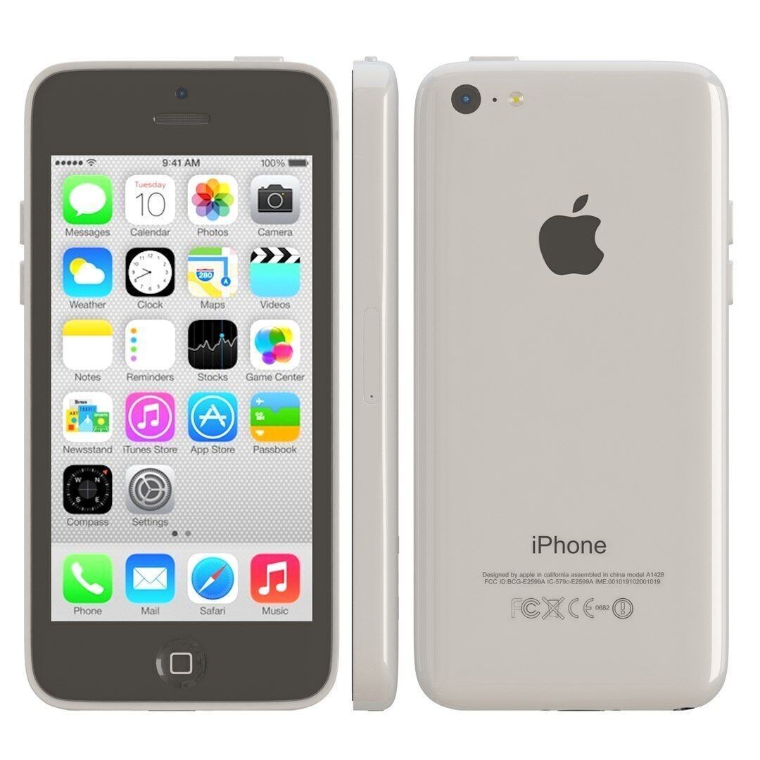 Apple iPhone 5c White 3D Model – High Poly PBR Asset, FBX, OBJ - View 3