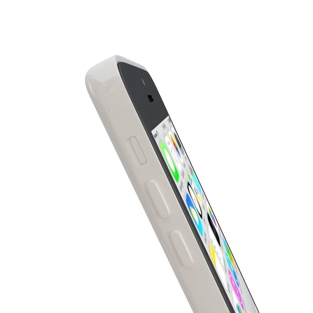 Apple iPhone 5c White 3D Model – High Poly PBR Asset, FBX, OBJ - View 5