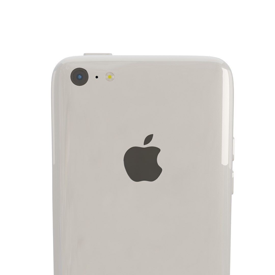 Apple iPhone 5c White 3D Model – High Poly PBR Asset, FBX, OBJ - View 7
