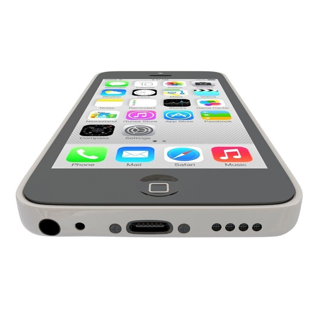 Apple iPhone 5c White 3D Model – High Poly PBR Asset, FBX, OBJ - View 8