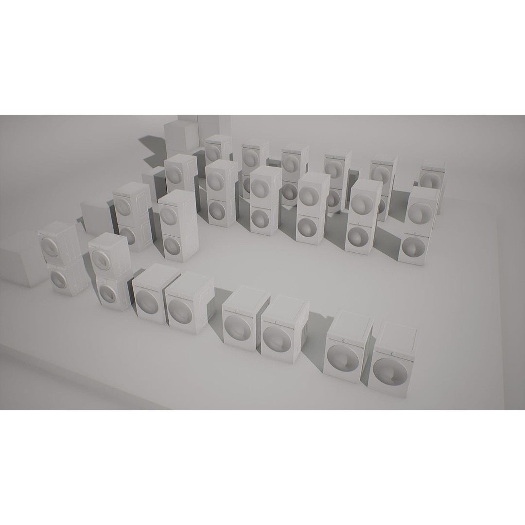 SAMSUNG BESPOKE Grande AI Washing Machine 3D Model – Low Poly PBR Asset - View 23
