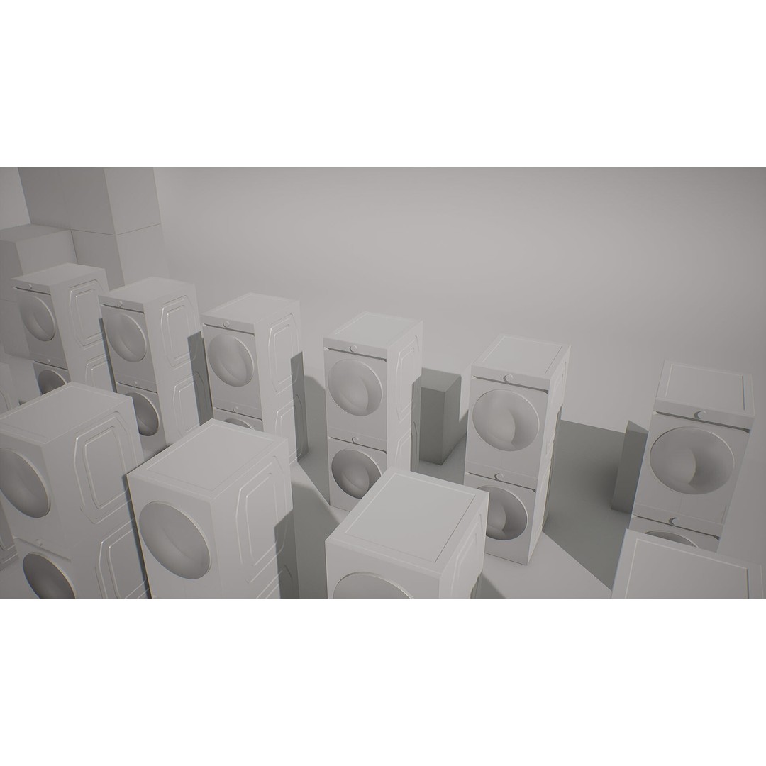 SAMSUNG BESPOKE Grande AI Washing Machine 3D Model – Low Poly PBR Asset - View 28