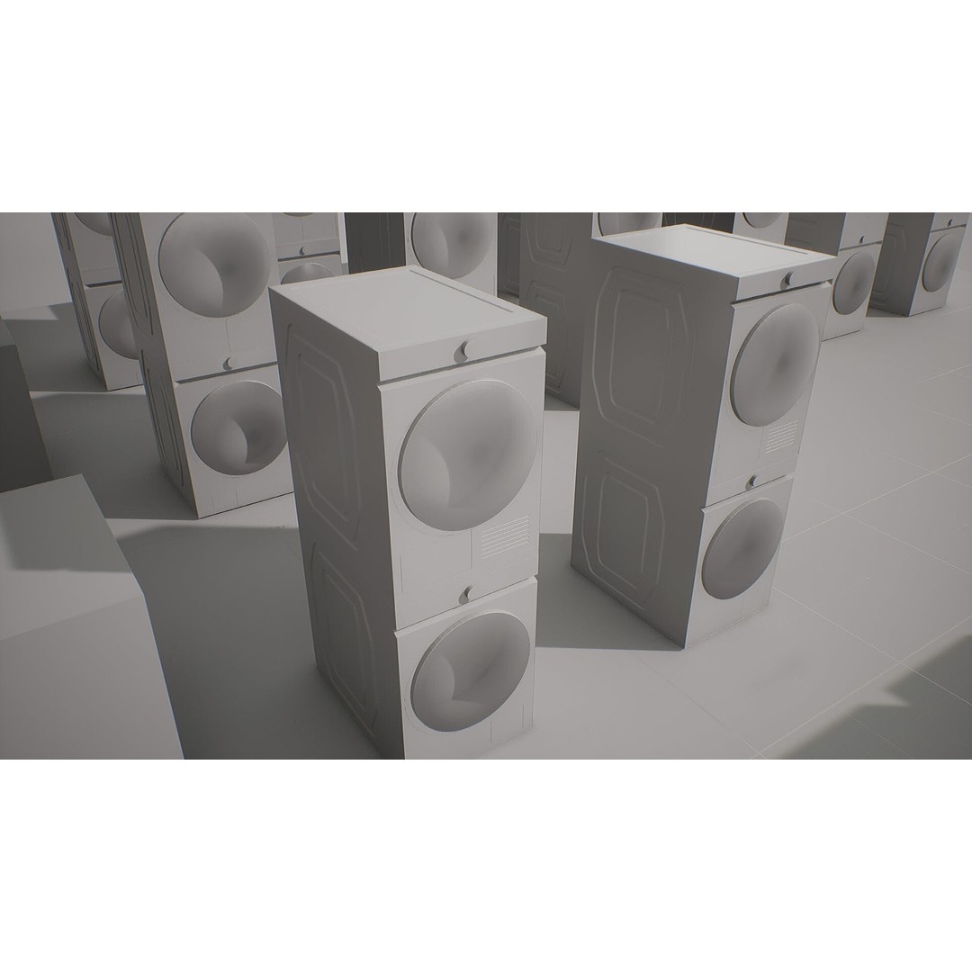 SAMSUNG BESPOKE Grande AI Washing Machine 3D Model – Low Poly PBR Asset - View 34