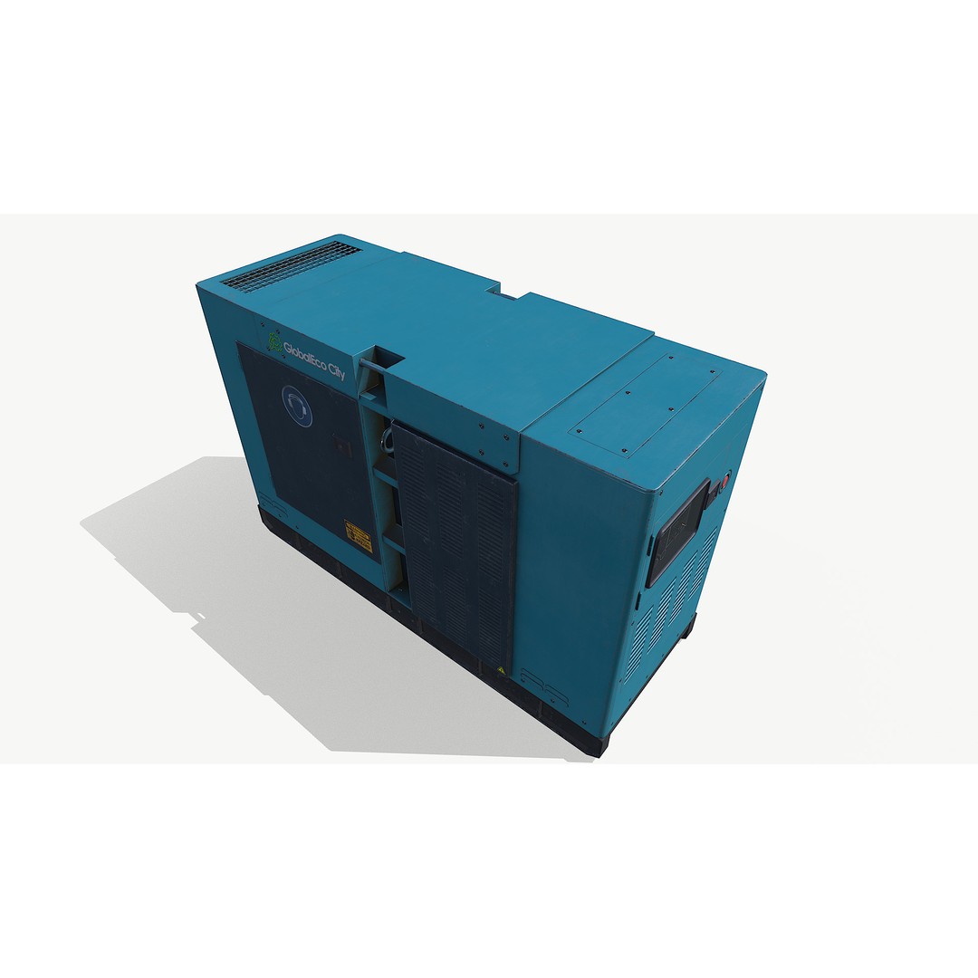 Diesel Generator 3D Model – Low Poly Game Asset, FBX, PBR Textures - View 10
