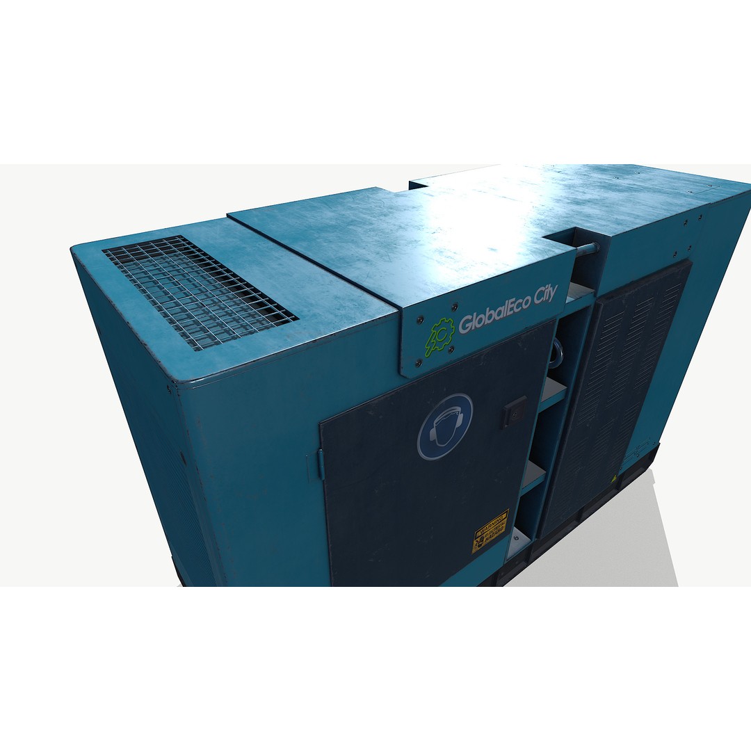 Diesel Generator 3D Model – Low Poly Game Asset, FBX, PBR Textures - View 11