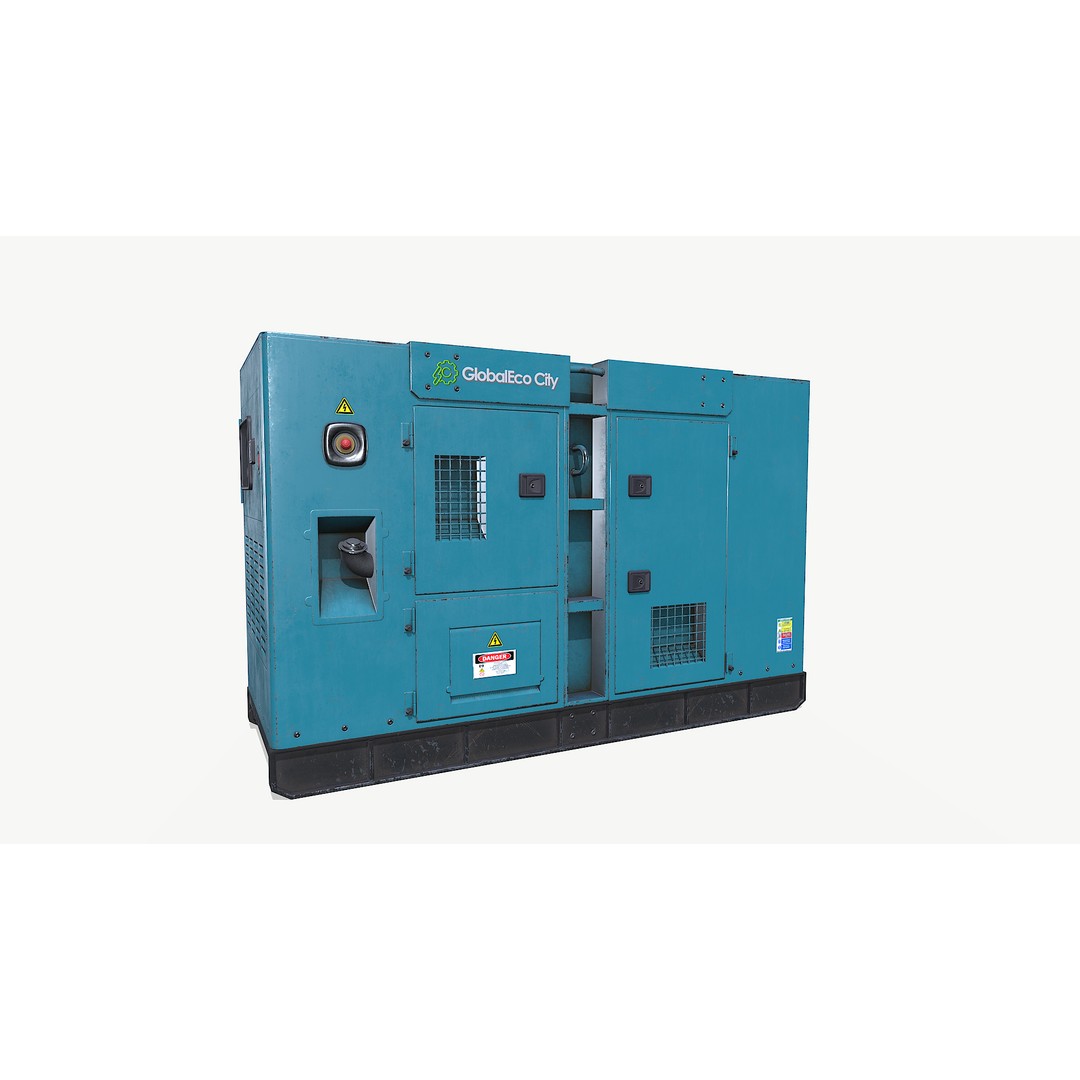 Diesel Generator 3D Model – Low Poly Game Asset, FBX, PBR Textures - View 3