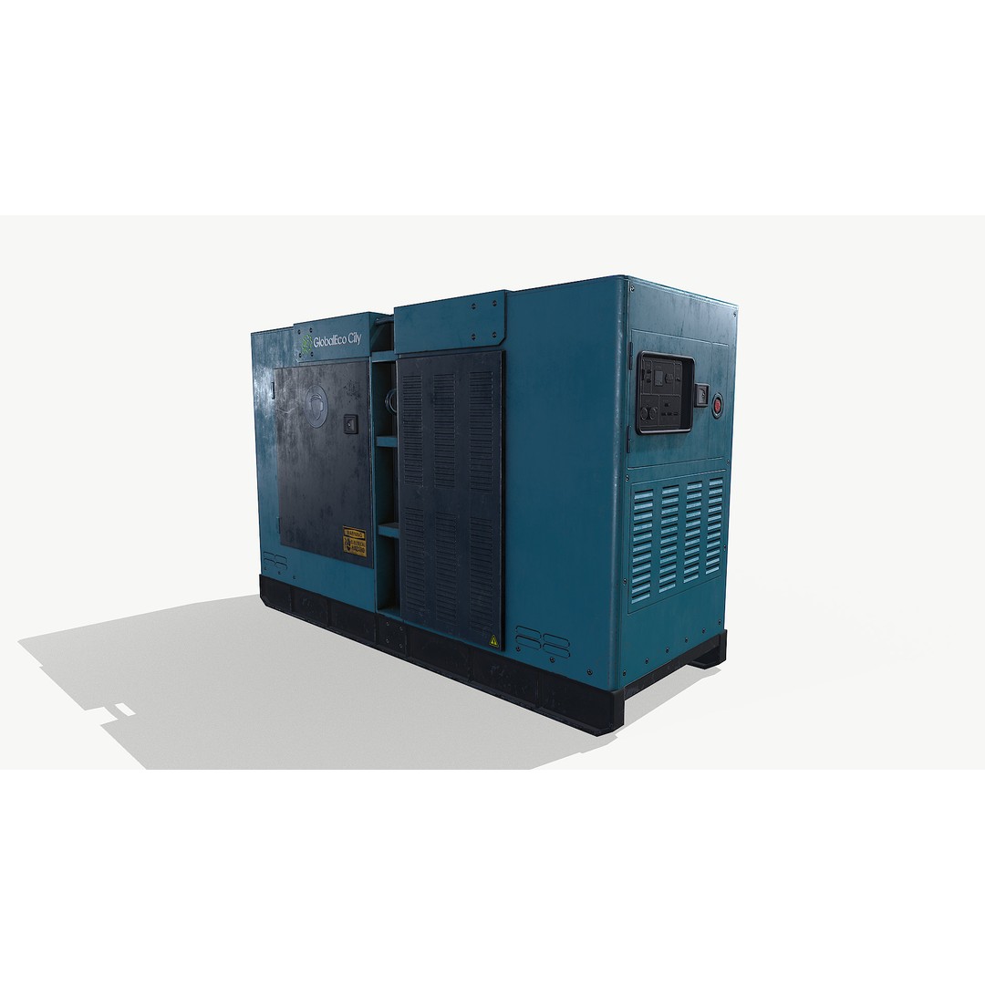 Diesel Generator 3D Model – Low Poly Game Asset, FBX, PBR Textures - View 5