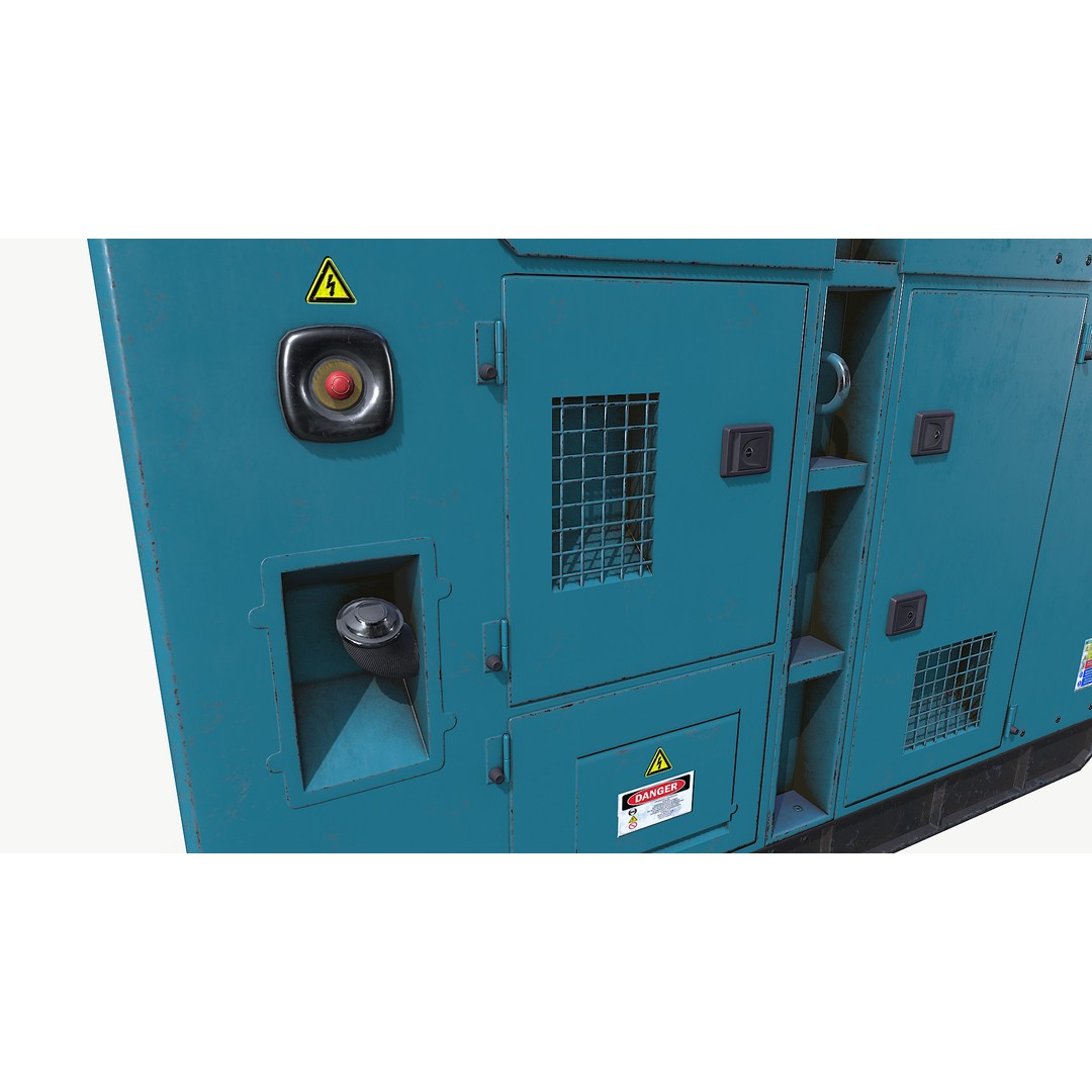 Diesel Generator 3D Model – Low Poly Game Asset, FBX, PBR Textures - View 8