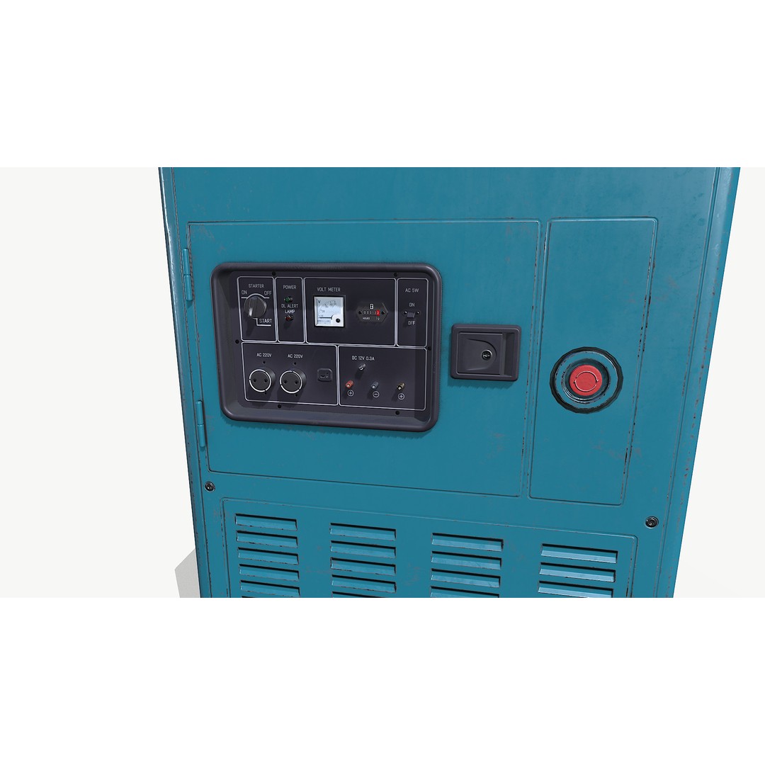 Diesel Generator 3D Model – Low Poly Game Asset, FBX, PBR Textures - View 9