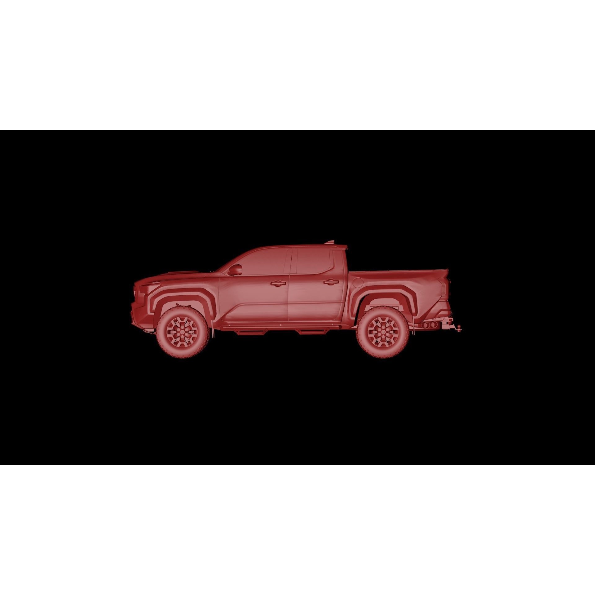 2024 Toyota Tacoma - Low-Poly Game-Ready 3D Model - View 16