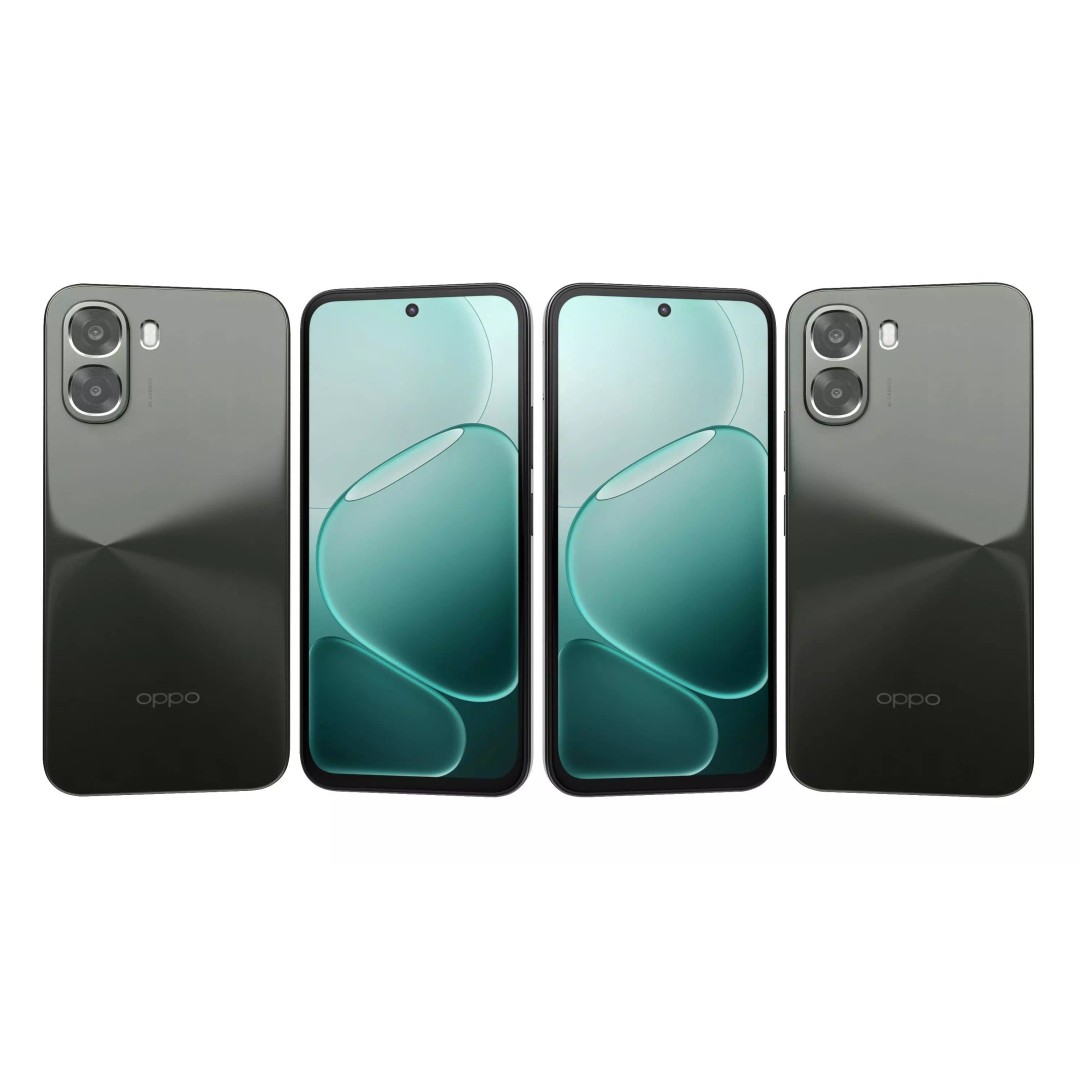 OPPO A6v Black 3D Model – High Poly with PBR Textures, FBX - View 8