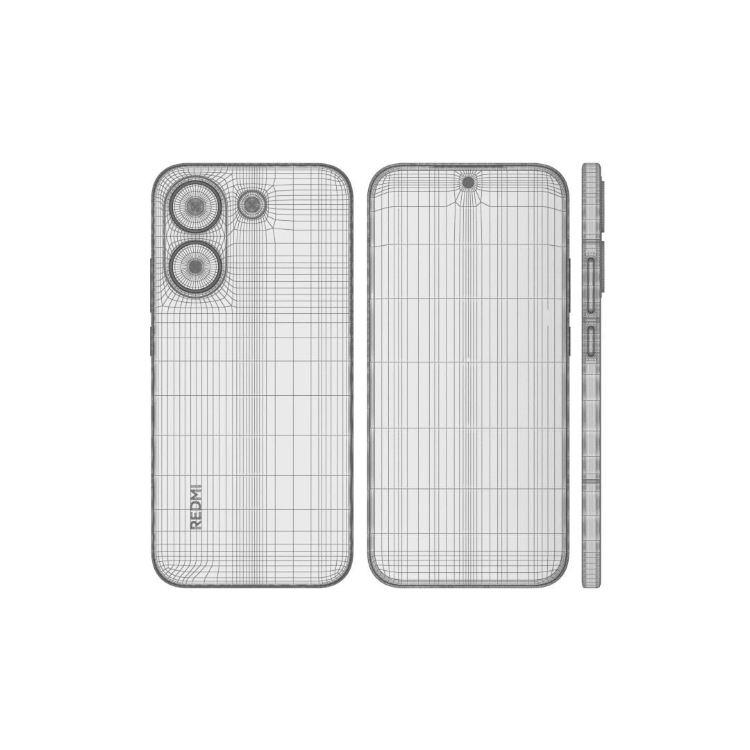 Xiaomi REDMI Turbo 5 3D Model – High Poly Phone Asset, 3DS Max - View 16