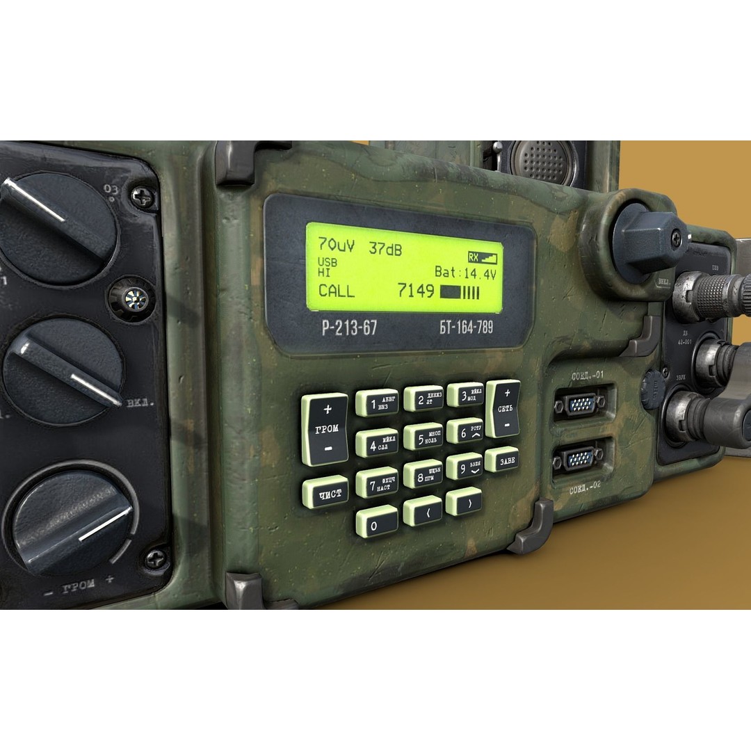 Military Radio 3D Model – Low Poly Game Ready Asset, PBR Textures - View 11