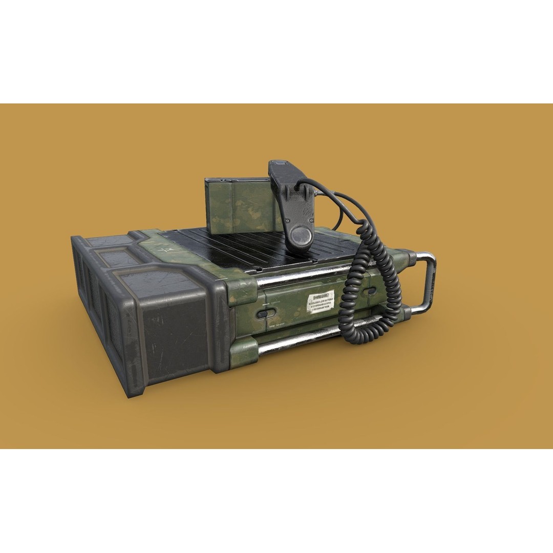 Military Radio 3D Model – Low Poly Game Ready Asset, PBR Textures - View 13
