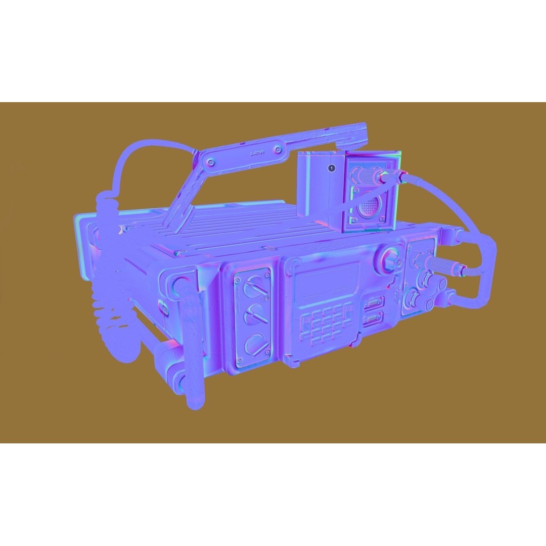 Military Radio 3D Model – Low Poly Game Ready Asset, PBR Textures - View 14