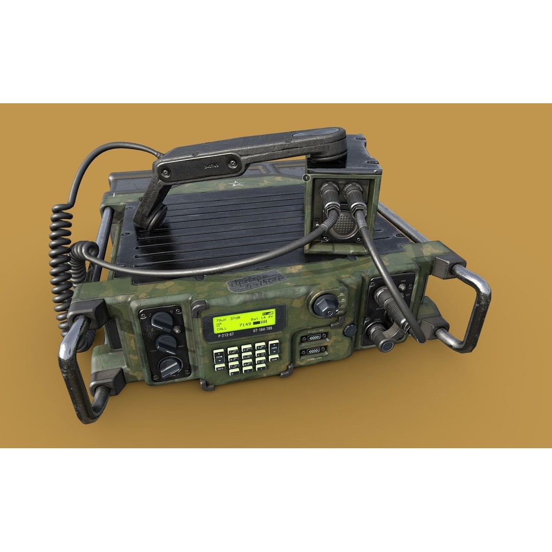 Military Radio 3D Model – Low Poly Game Ready Asset, PBR Textures - View 16