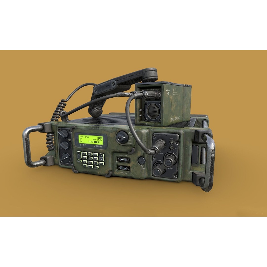 Military Radio 3D Model – Low Poly Game Ready Asset, PBR Textures - View 4