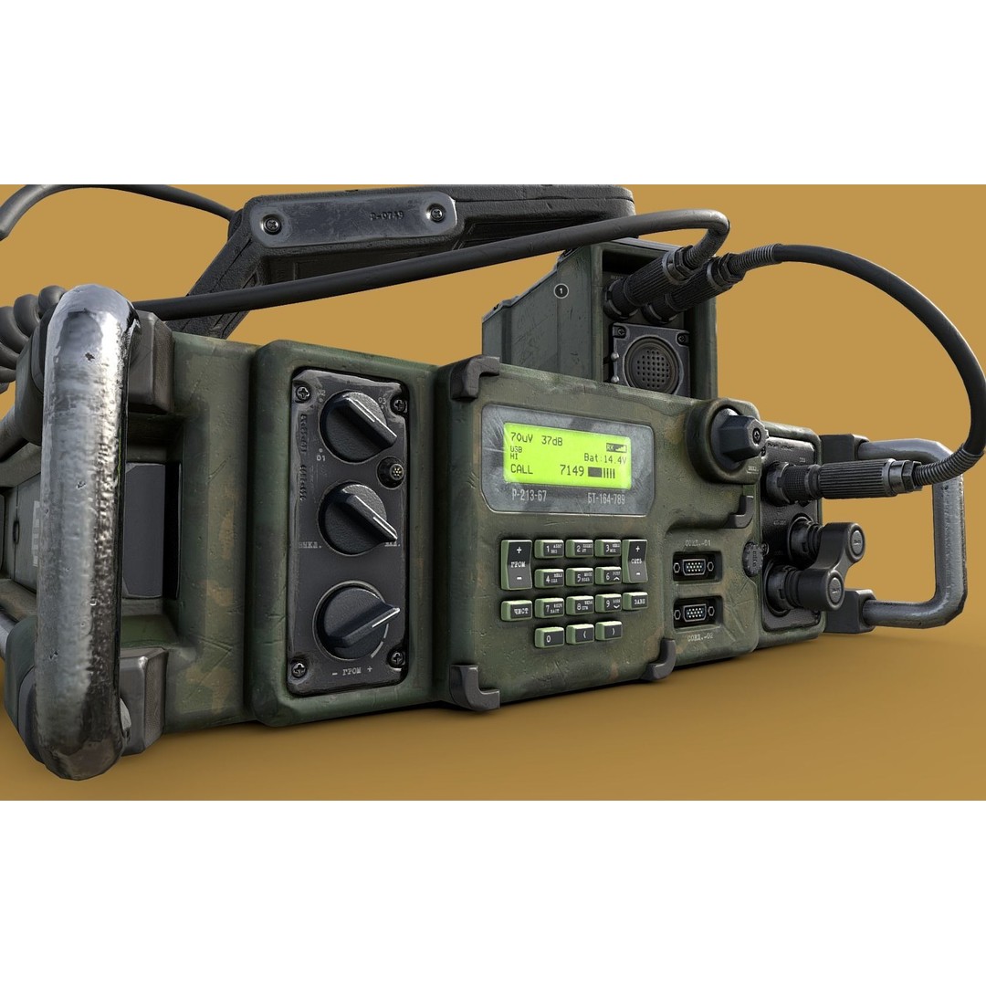 Military Radio 3D Model – Low Poly Game Ready Asset, PBR Textures - View 7