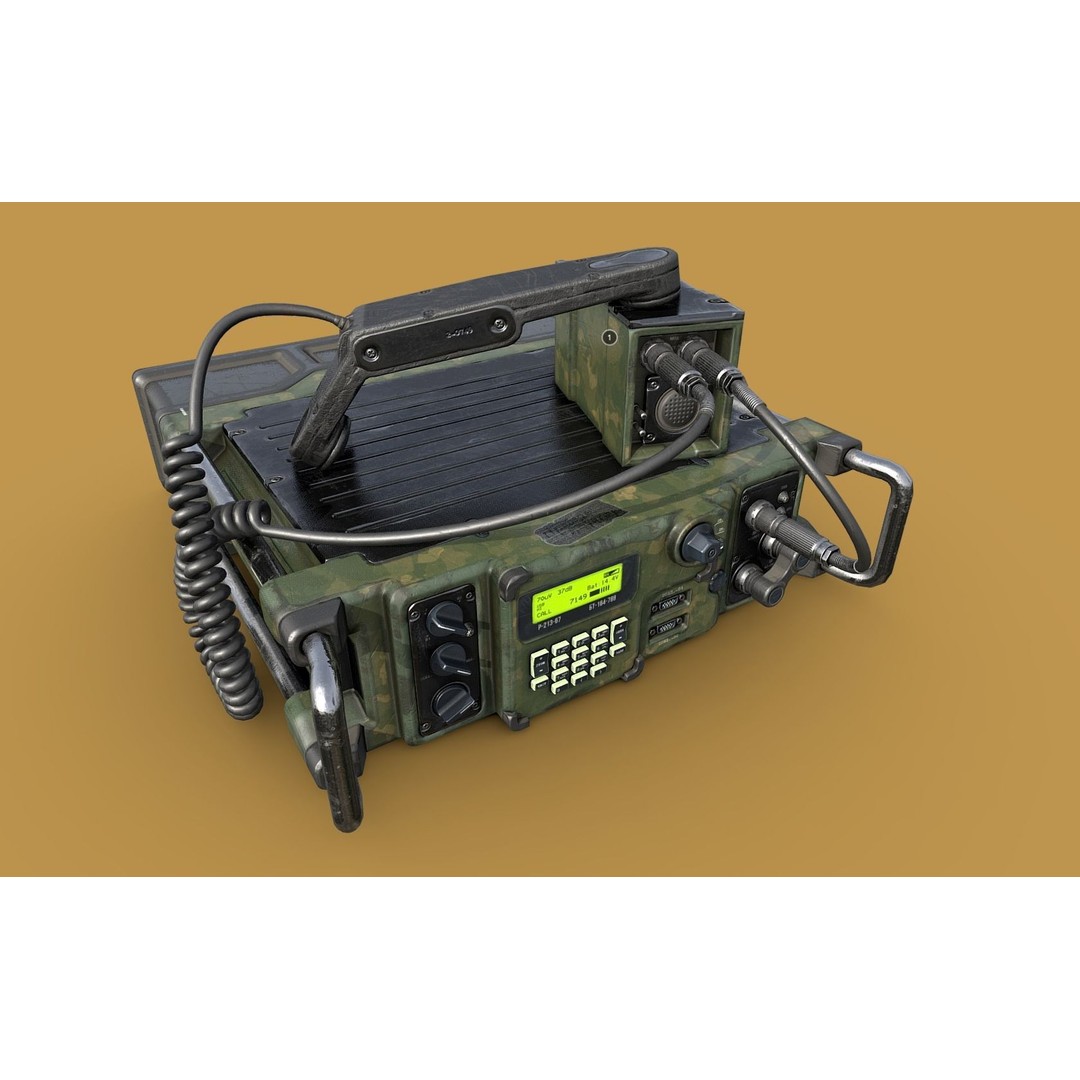 Military Radio 3D Model – Low Poly Game Ready Asset, PBR Textures - View 8