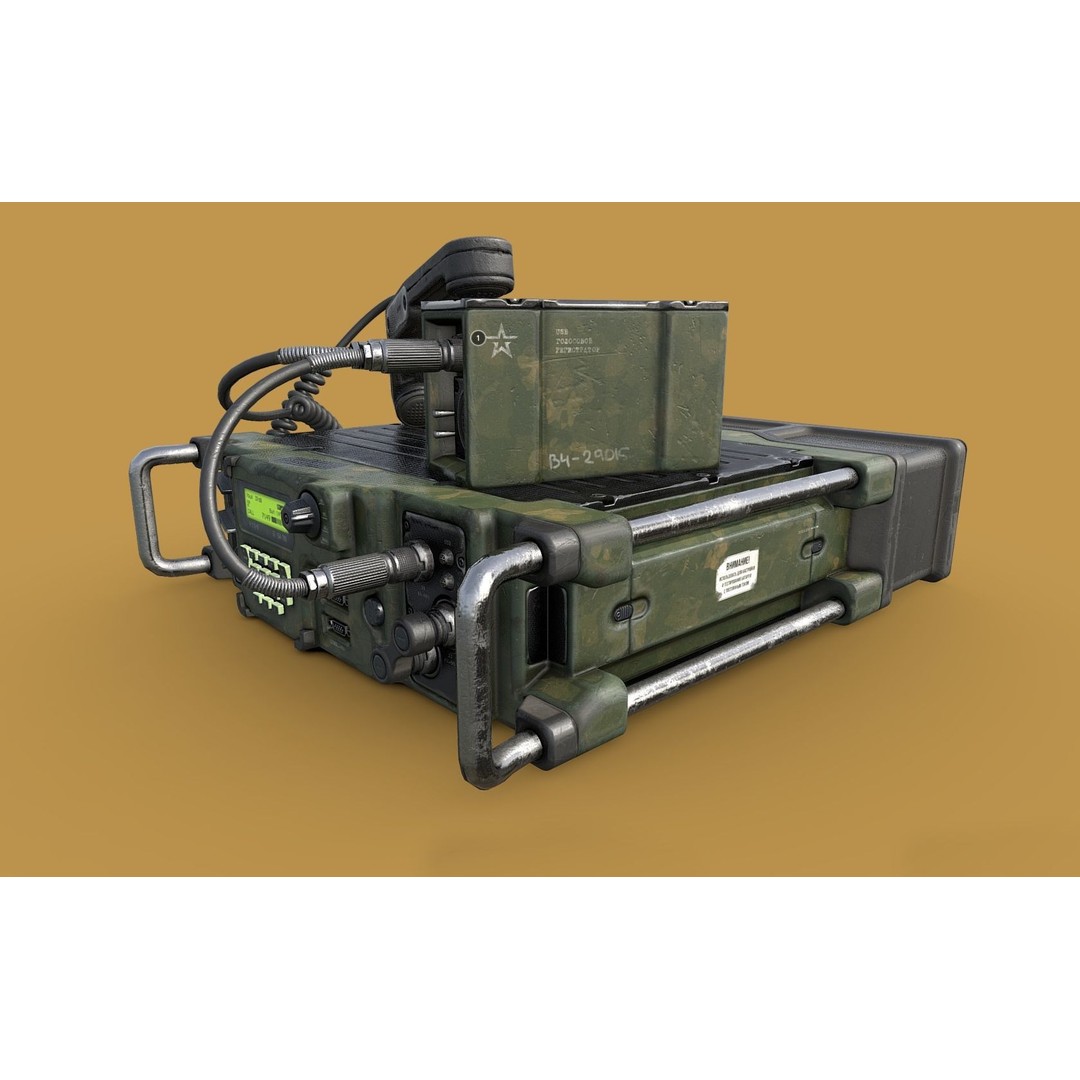 Military Radio 3D Model – Low Poly Game Ready Asset, PBR Textures - View 9