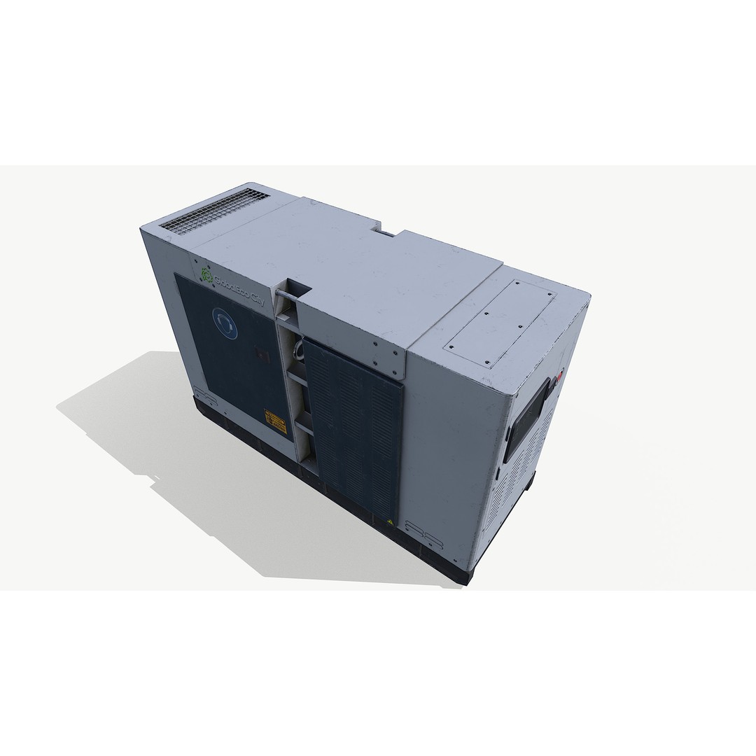 Diesel Generator 3D Model – Low Poly Game Asset, FBX, PBR Textures - View 10