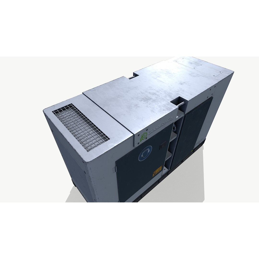 Diesel Generator 3D Model – Low Poly Game Asset, FBX, PBR Textures - View 11