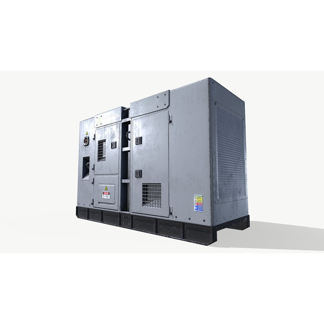 Diesel Generator 3D Model – Low Poly Game Asset, FBX, PBR Textures - View 12