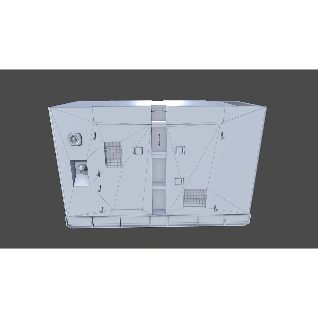 Diesel Generator 3D Model – Low Poly Game Asset, FBX, PBR Textures - View 13