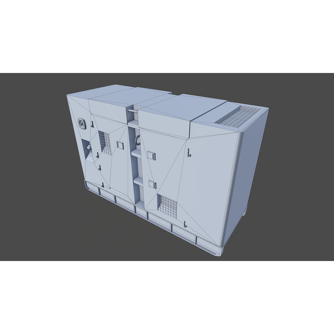 Diesel Generator 3D Model – Low Poly Game Asset, FBX, PBR Textures - View 17