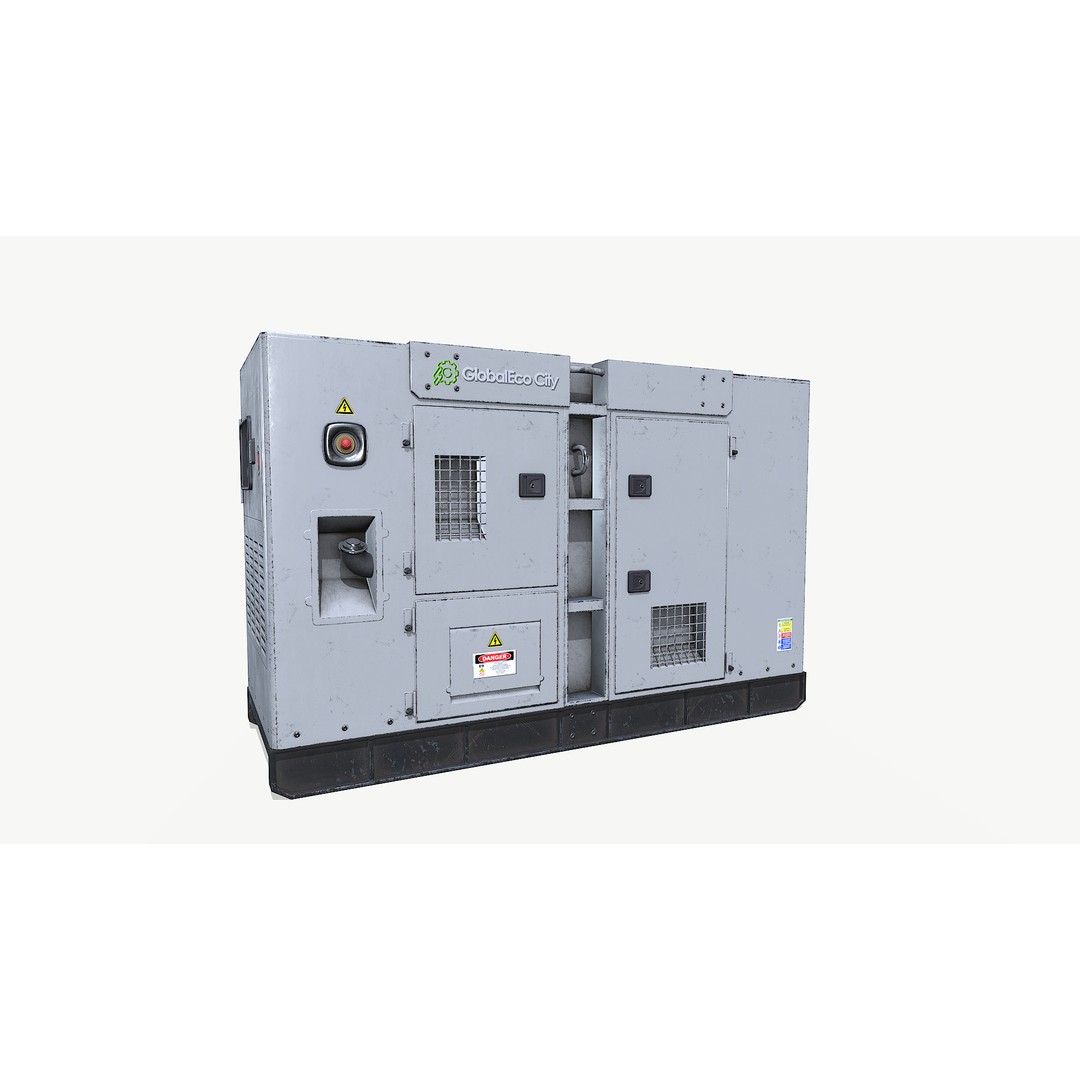 Diesel Generator 3D Model – Low Poly Game Asset, FBX, PBR Textures - View 3