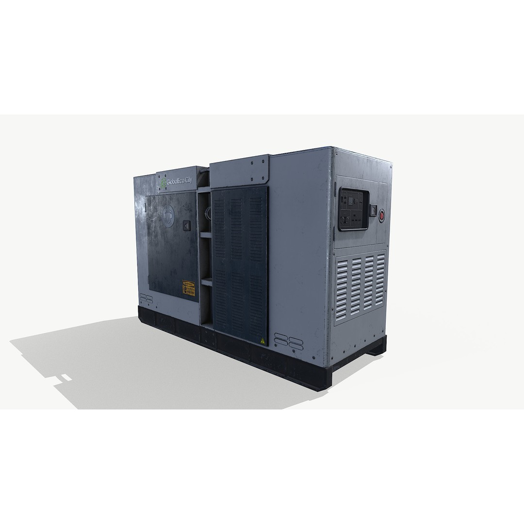 Diesel Generator 3D Model – Low Poly Game Asset, FBX, PBR Textures - View 5