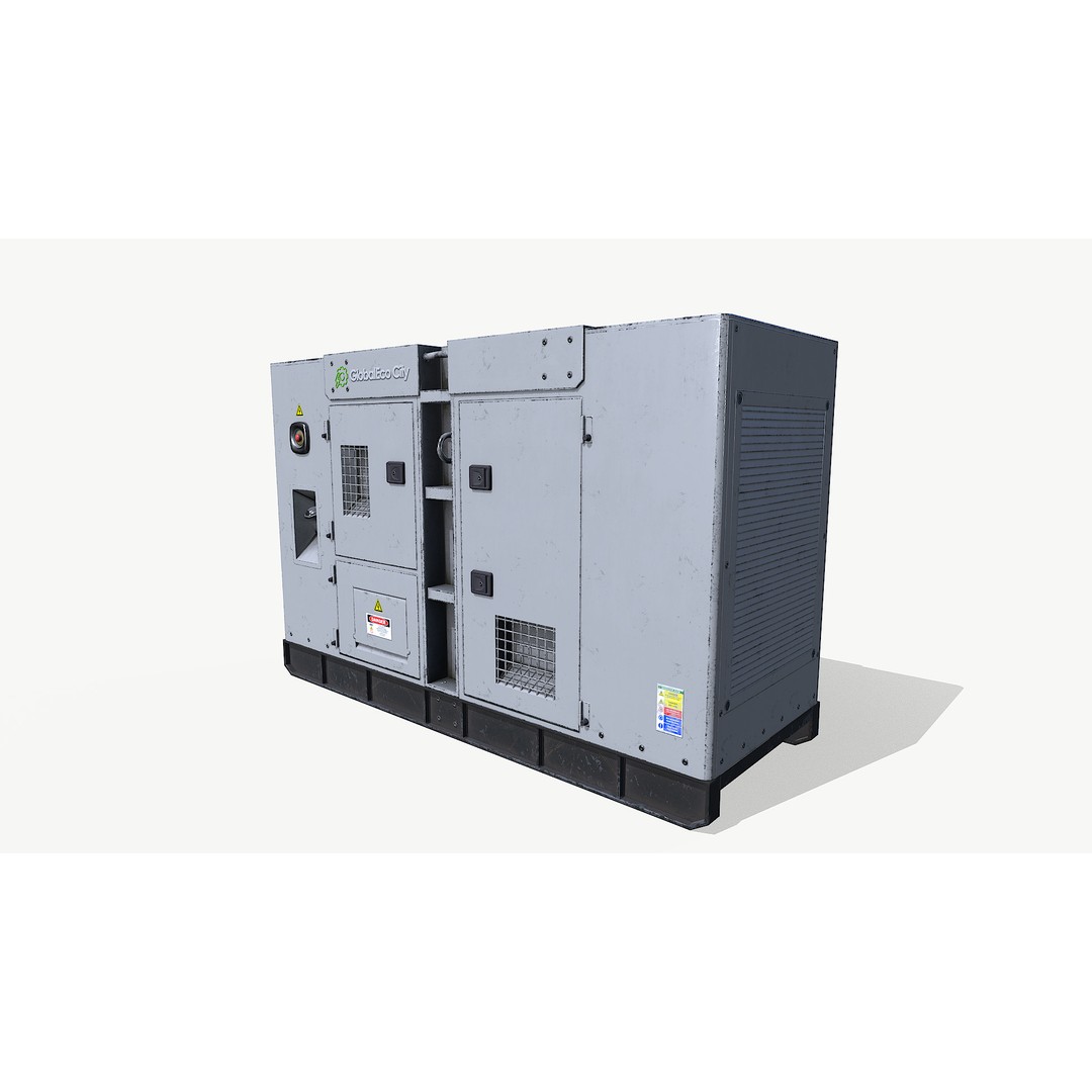 Diesel Generator 3D Model – Low Poly Game Asset, FBX, PBR Textures - View 7