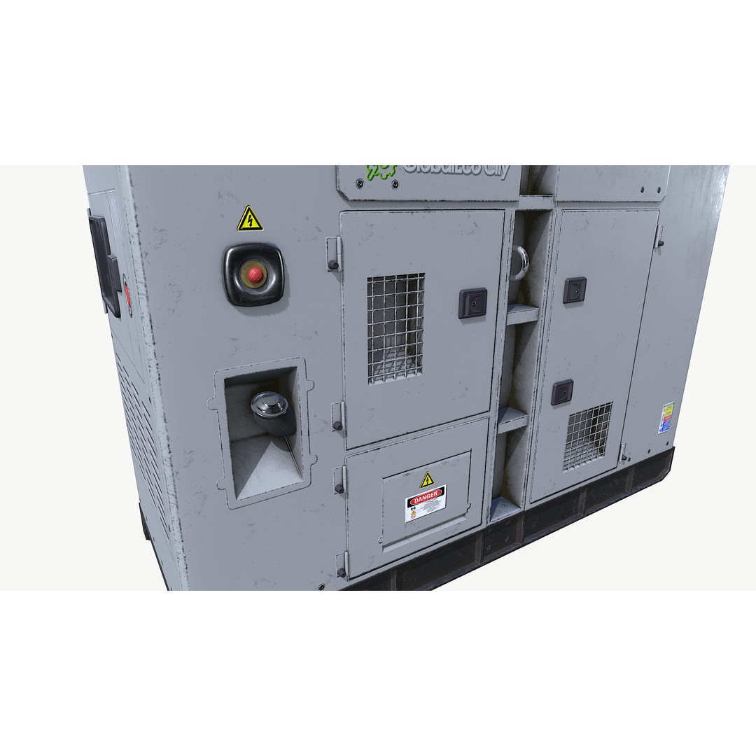 Diesel Generator 3D Model – Low Poly Game Asset, FBX, PBR Textures - View 8