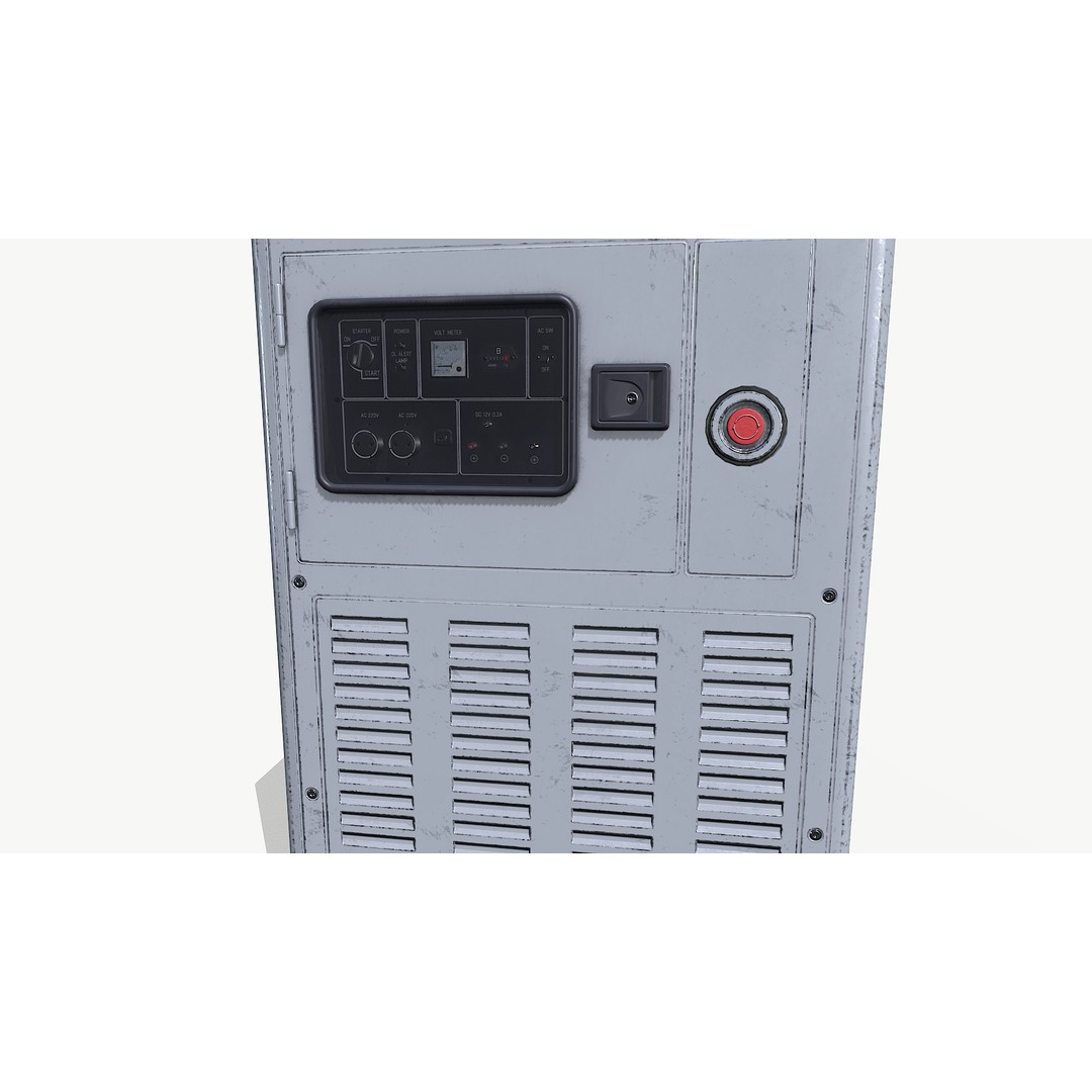 Diesel Generator 3D Model – Low Poly Game Asset, FBX, PBR Textures - View 9