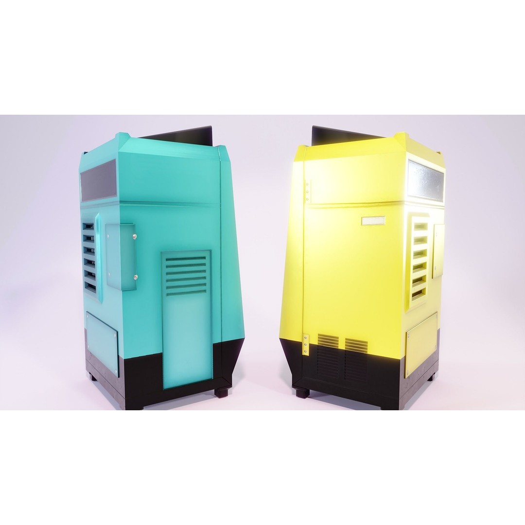Vending Machine 3D Model – Low Poly Game Asset, PBR Textures - View 11