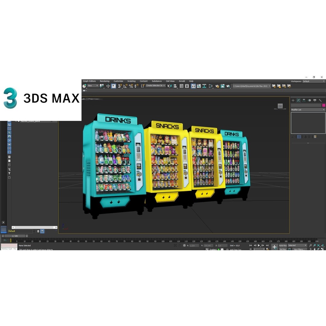 Vending Machine 3D Model – Low Poly Game Asset, PBR Textures - View 13