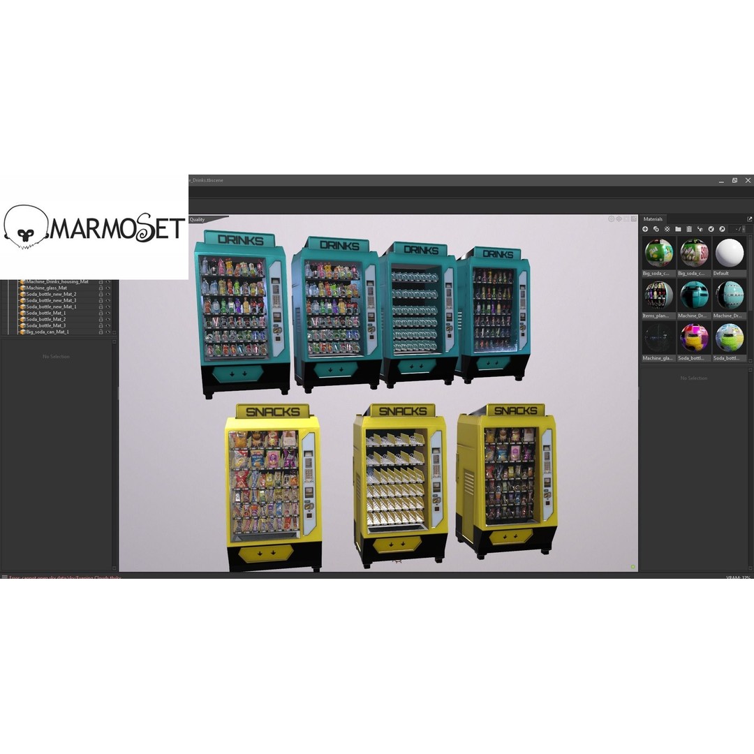 Vending Machine 3D Model – Low Poly Game Asset, PBR Textures - View 17