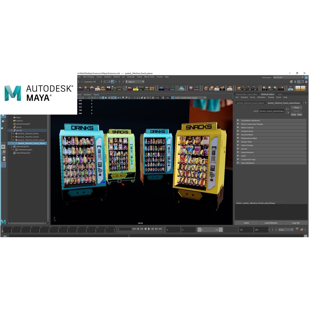 Vending Machine 3D Model – Low Poly Game Asset, PBR Textures - View 18