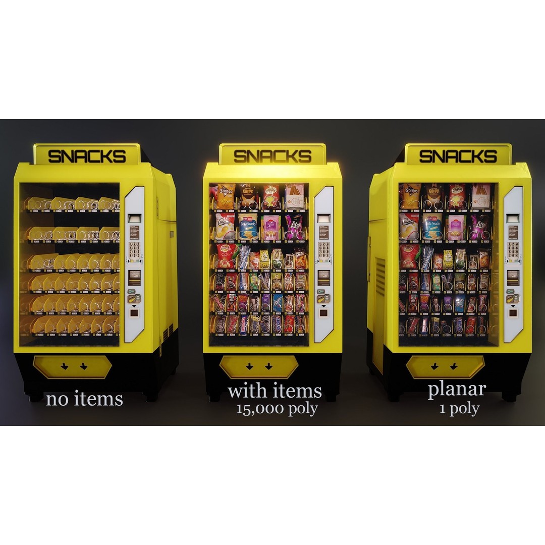 Vending Machine 3D Model – Low Poly Game Asset, PBR Textures - View 3