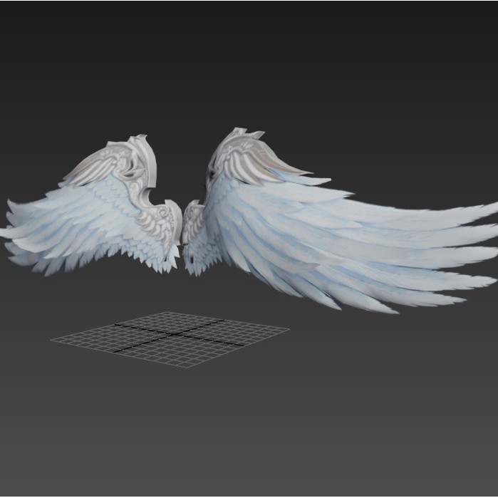 Angel Wings 3D Model – Low Poly Rigged Game Asset, FBX - View 6
